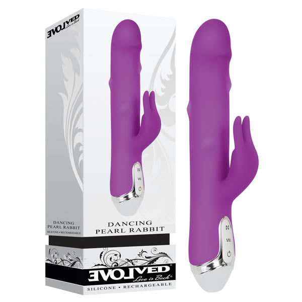 Dancing Pearl Rabbit USB Rechargeable Rabbit Pearl Vibrator 9.25 Inch