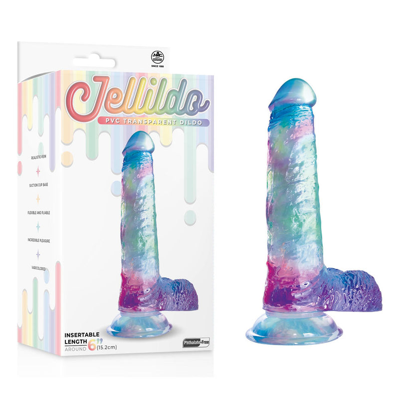 Excellent Power Jellido Clear Coloured Dildo 15.2cm