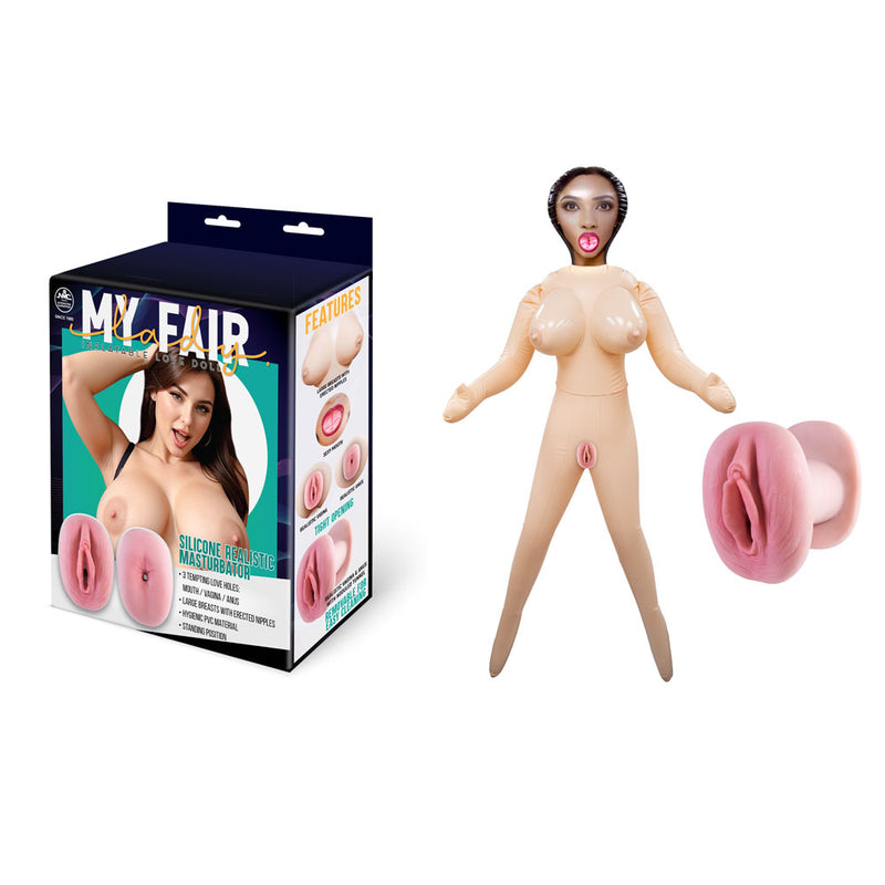 Excellent Power My Fair Lady Inflatable Standing Love Doll With Realistic Holes Flesh