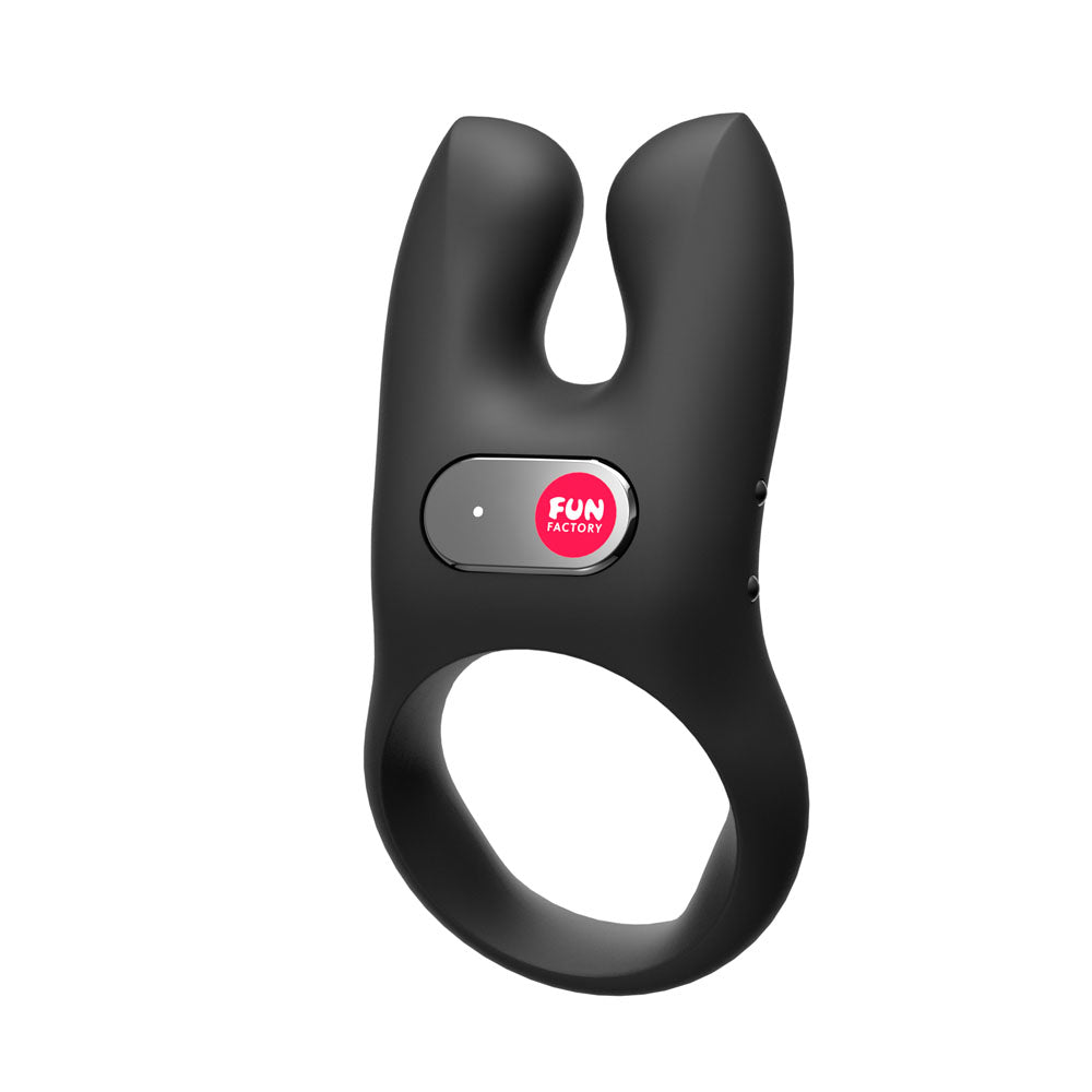 Fun Factory NOS Black USB Rechargeable Vibrating Cock Ring Black Fun Factory