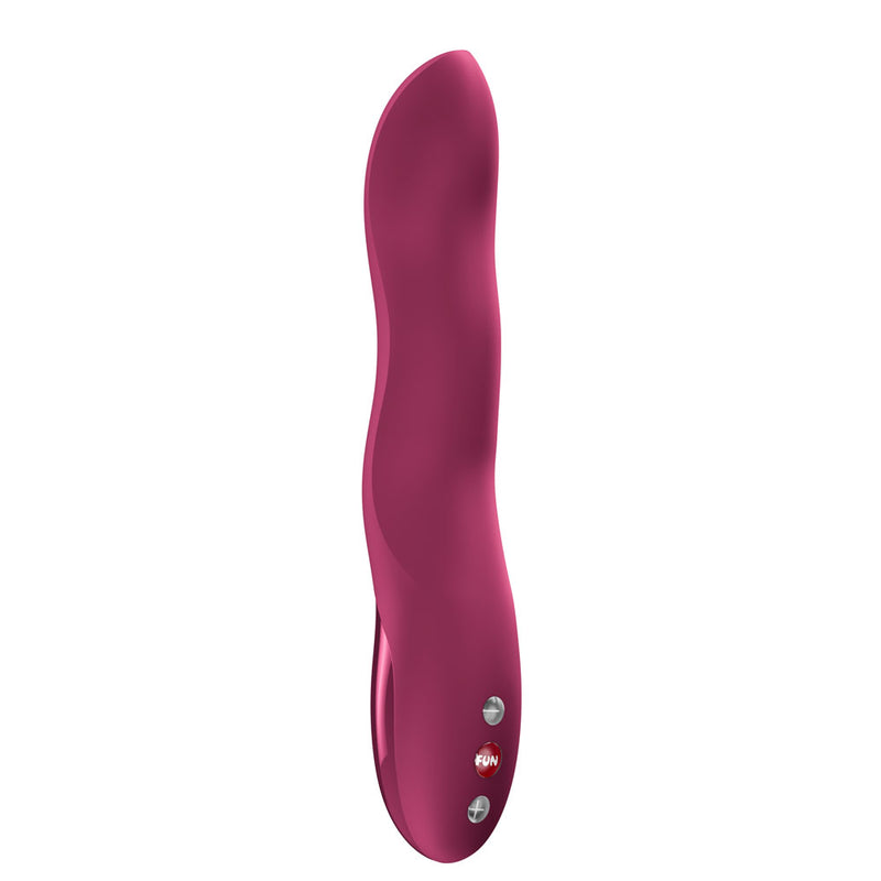 Fun Factory STRONIC WAVE USB C Rechargeable Thrusting Vibrator Wine Red