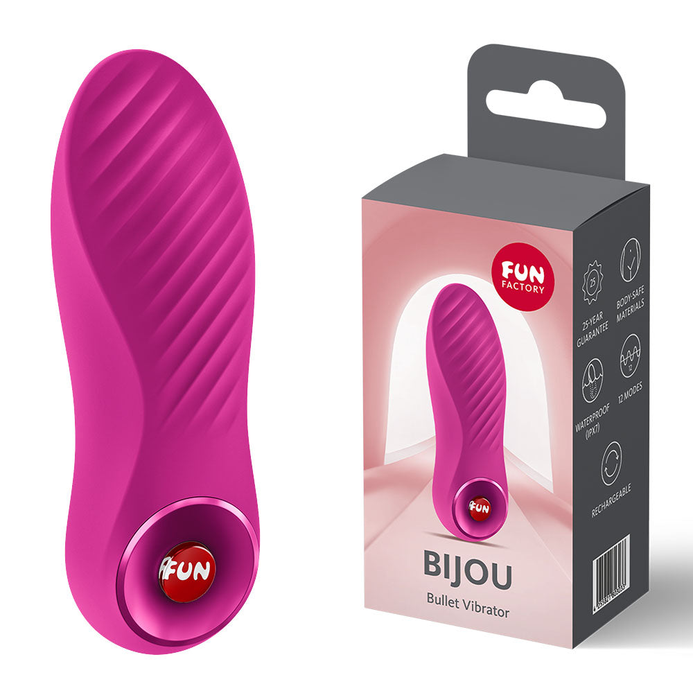 Fun Factory BIJOU USB C Rechargeable Stimulator Magenta Fun Factory