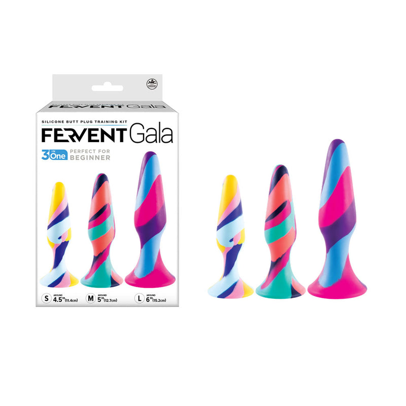 Excellent Power Fervent Gala Anal Training Kit Multicoloured Butt Plugs Set Of 3 Sizes
