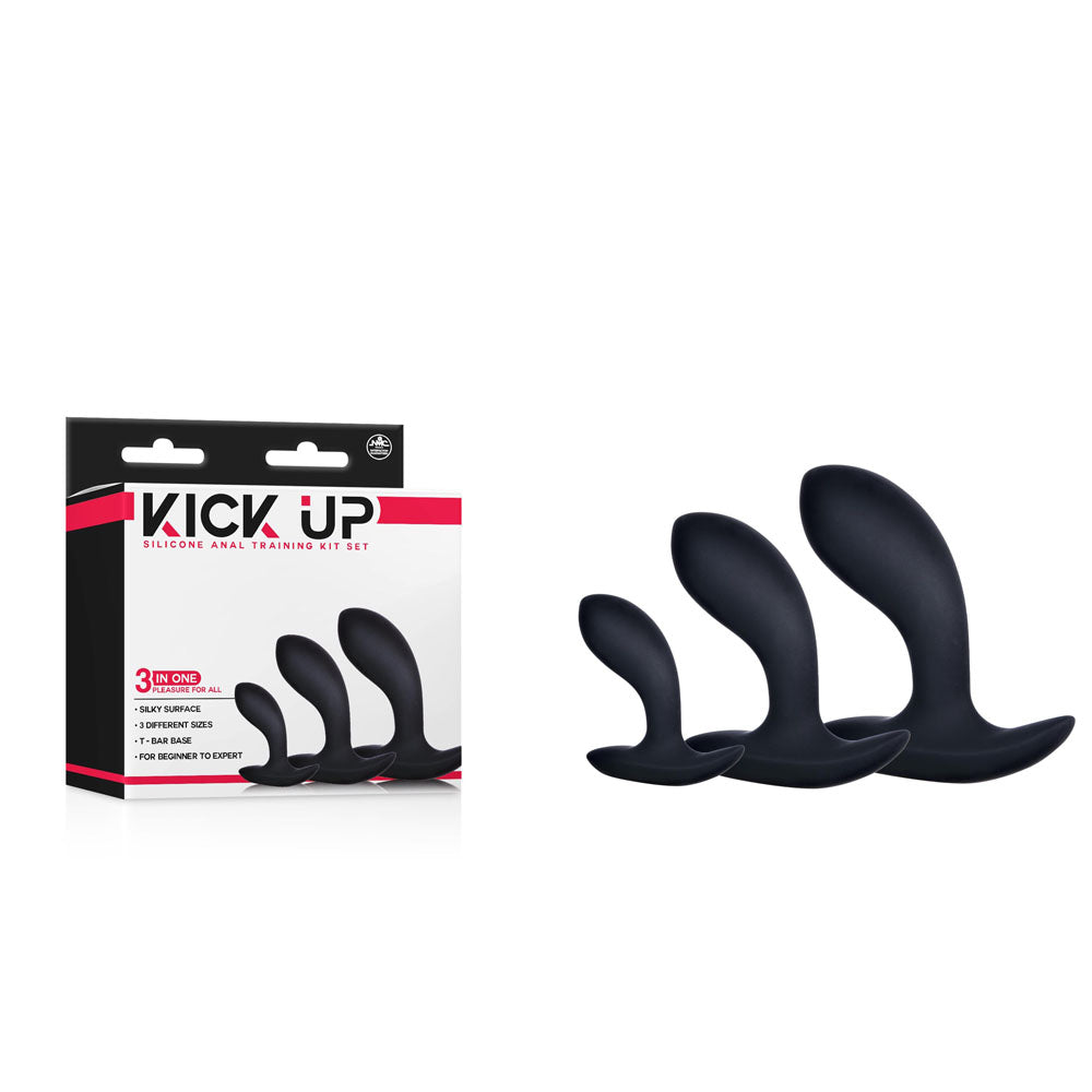 Excellent Power Kick Up Anal Trainer Set Butt Plugs Set Of 3 Sizes Excellent Power