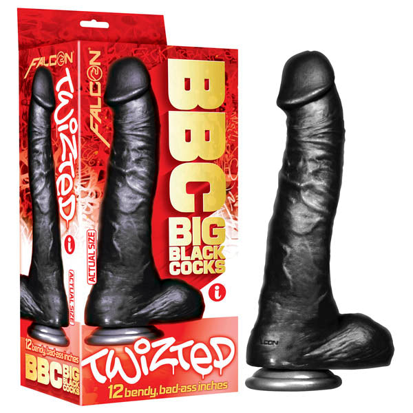 Icon Brands BBC (Big Black Cocks) Twizted Dong 12 Inch Black