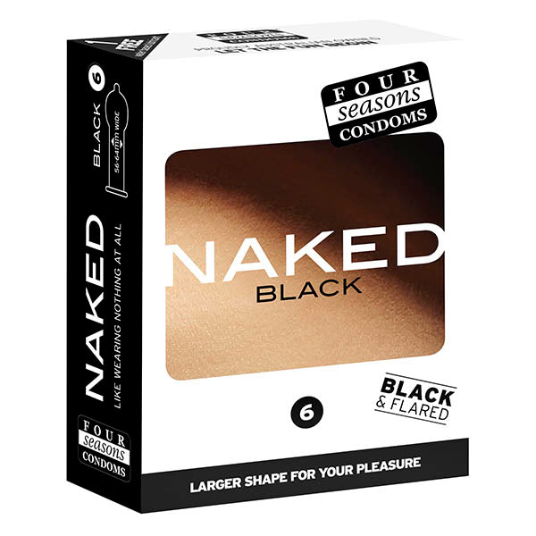Four Seasons Naked Black Ultra Thin Black Condoms 6 Pack Four Seasons Main image