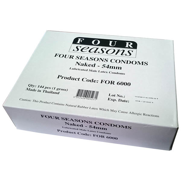 Four Seasons Naked Classic Condoms Bulk Box Of 144