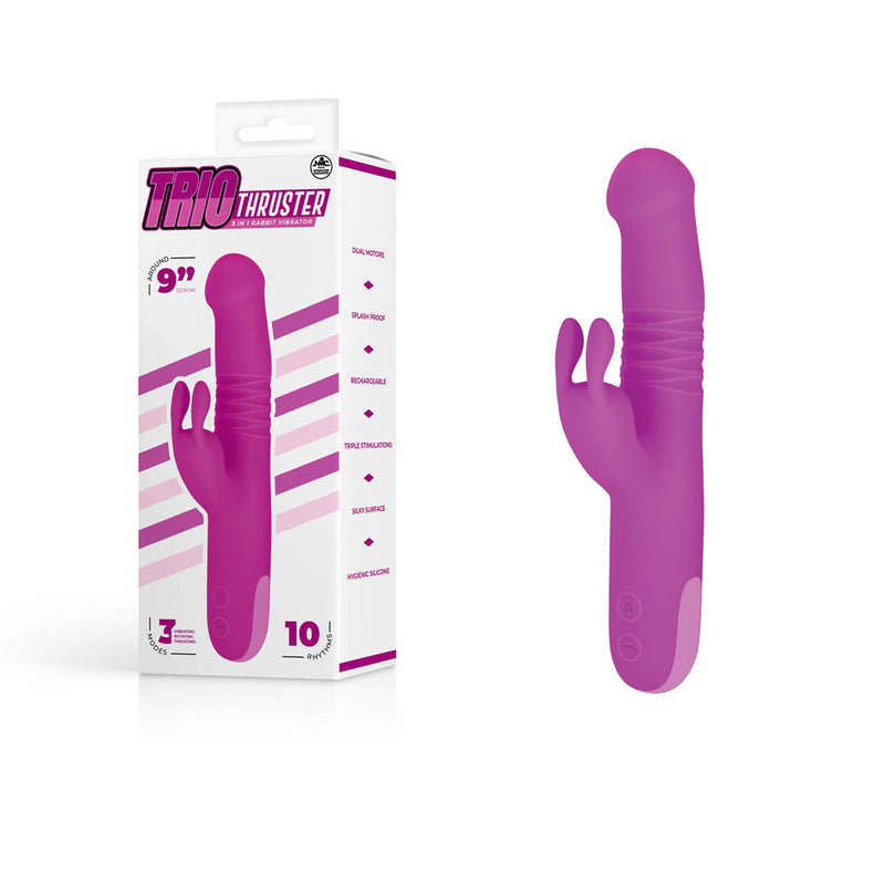 Excellent Power Trio Thruster USB Rechargeable Thrusting & Rotating Rabbit Vibrator