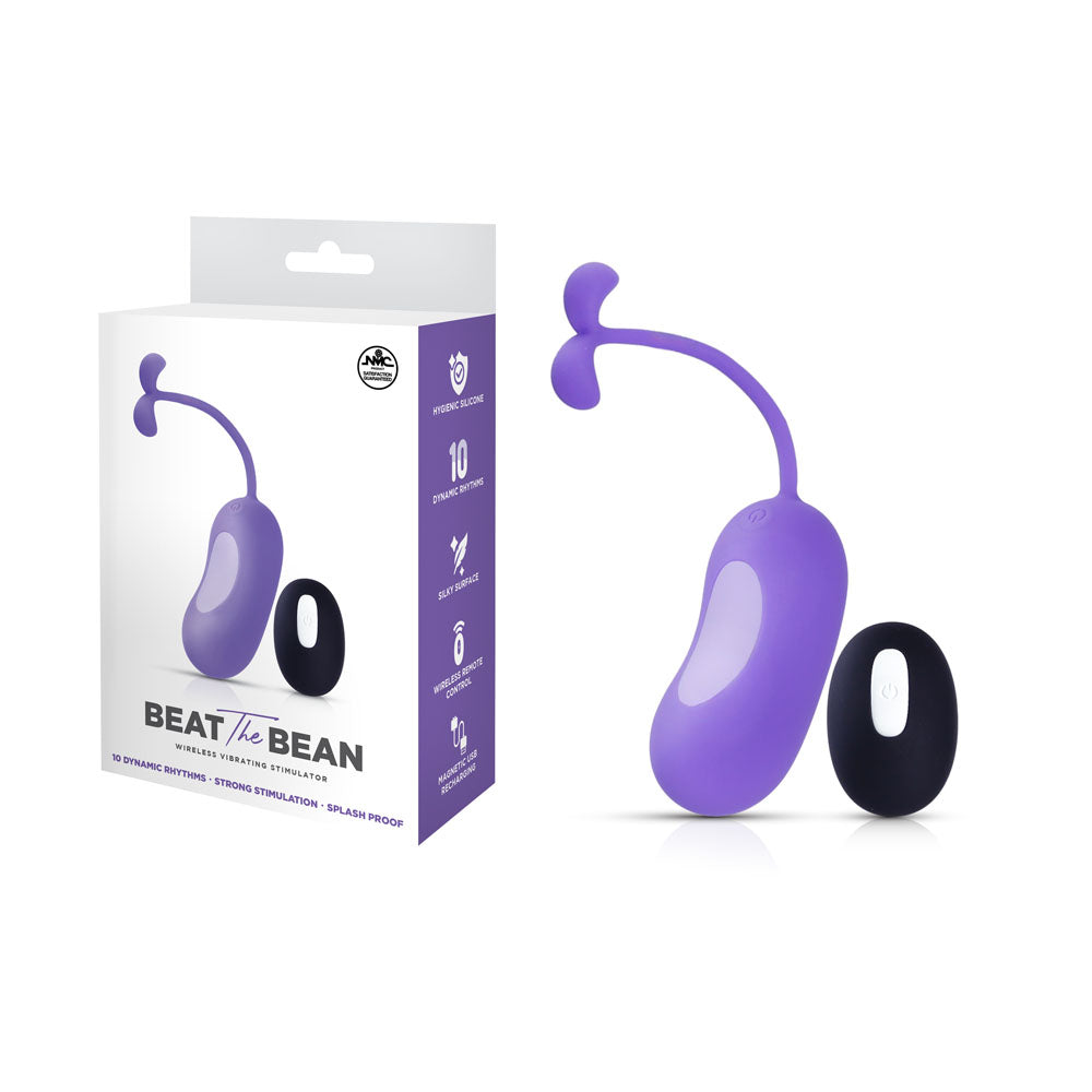 Excellent Power Beat The Bean USB Rechargeable Vibrating Egg Vibrator With Wireless Remote Purple Excellent Power Main image