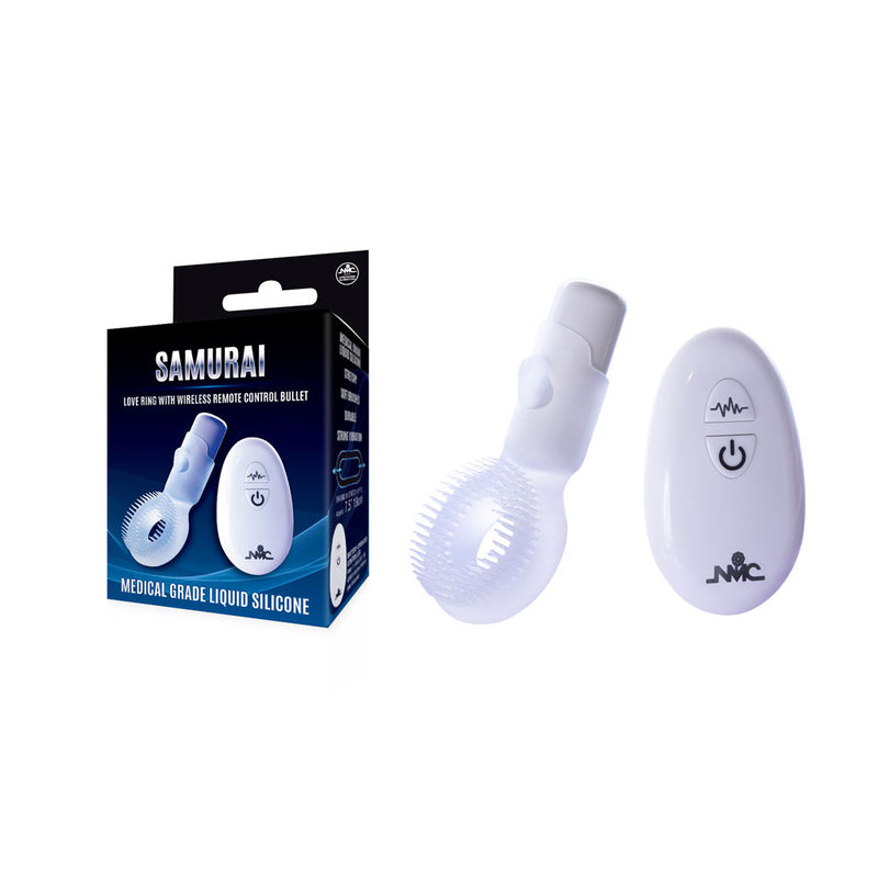 Excellent Power Samurai Vibrating Cock Ring With Wireless Remote Control Clear