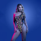 Fantasy Lingerie GLOW Luminescent Flash Teddy Black Reflective Teddy S / M Size Fantasy Lingerie