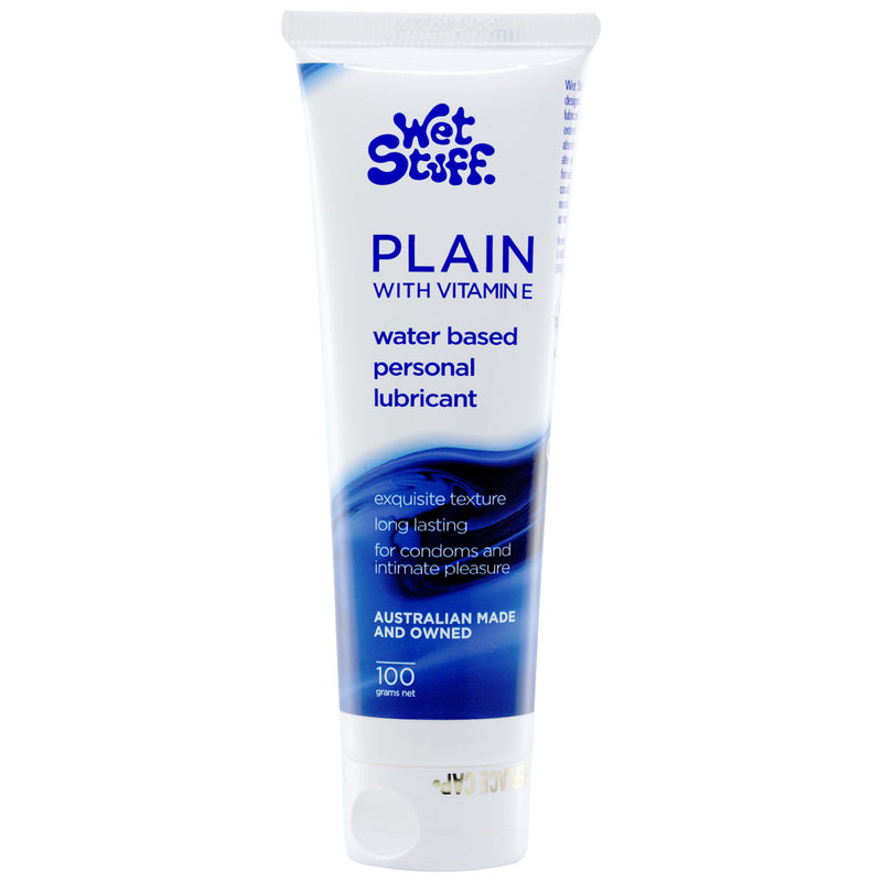Wet Stuff Plain Water Based Lubricant With Vitamin E 100g Tube