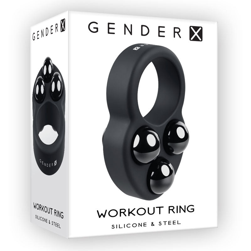 Gender X WORKOUT RING Weighted Cock Ring Black