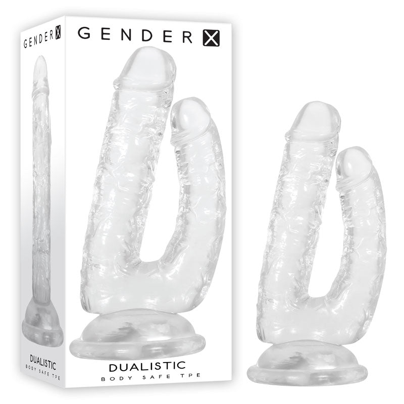 Gender X DUALISTIC Double Penetrating Dong 23.5cm Clear Gender X