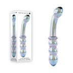 Gender X LUSTROUS GALAXY WAND Glass Double Ended Massager 18.5cm Blue / Violet Gender X