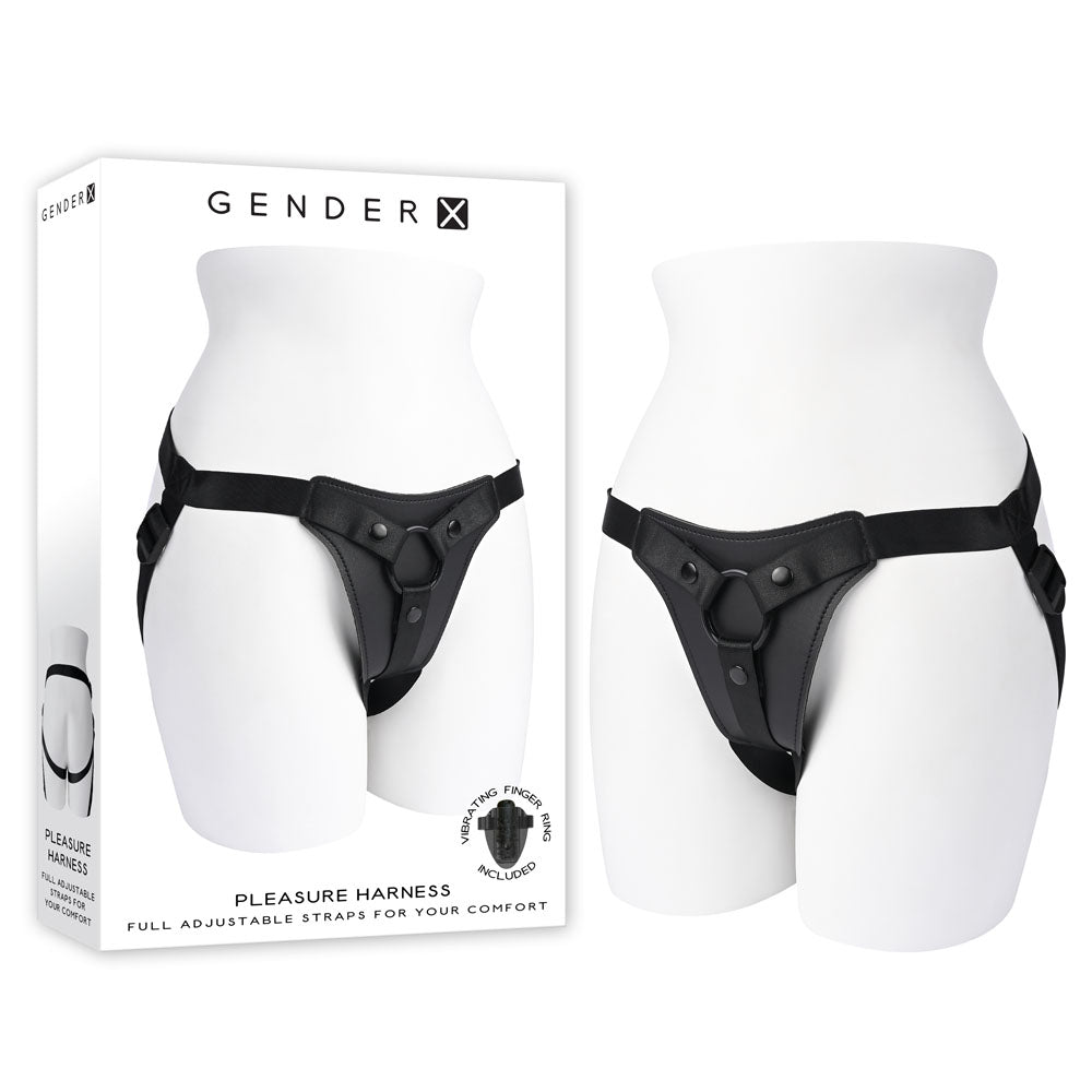Gender X PLEASURE HARNESS - Black Adjustable Harness (No Probe Included) Gender X