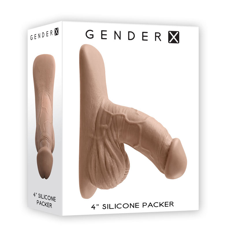 Gender X Silicone Medium Packer 4 Inch Tan