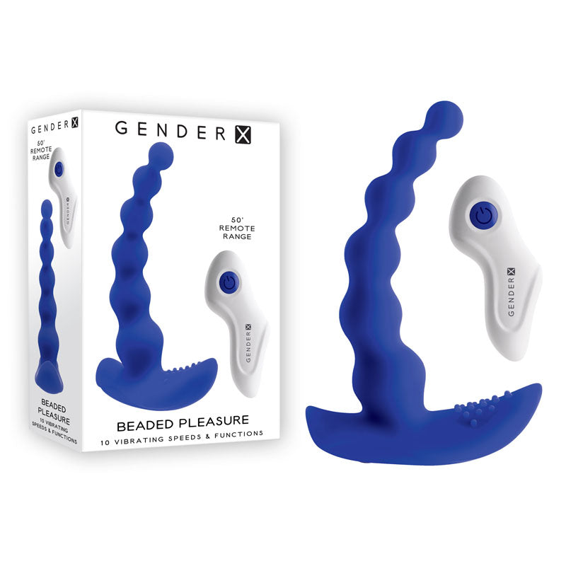 Gender X BEADED PLEASURE USB Rechargeable Vibrating Anal Beads With Remote
