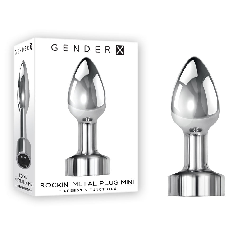 Gender X ROCKIN METAL PLUG MINI USB Rechargeable Vibrating Mini Butt Plug Gender X