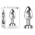 Gender X ROCKIN METAL PLUG USB Rechargeable Vibrating Butt Plug XL Gender X