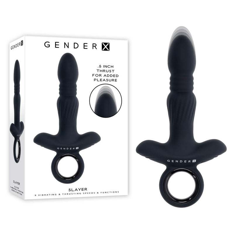 Gender X SLAYER USB Rechargeable Thrusting Vibrating Butt Plug