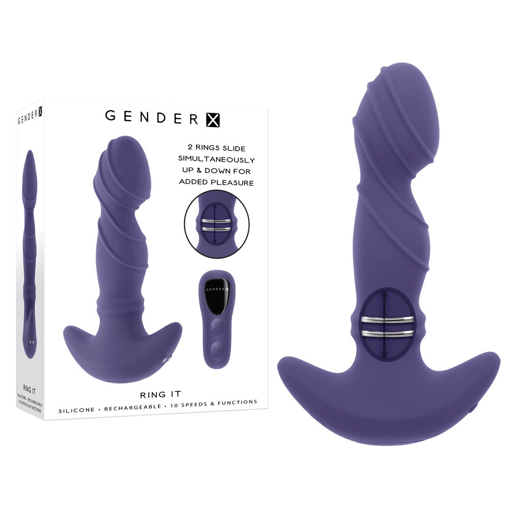 Gender X RING IT USB Rechargeable Vibrator With Wireless Remote 16.5cm Gender X