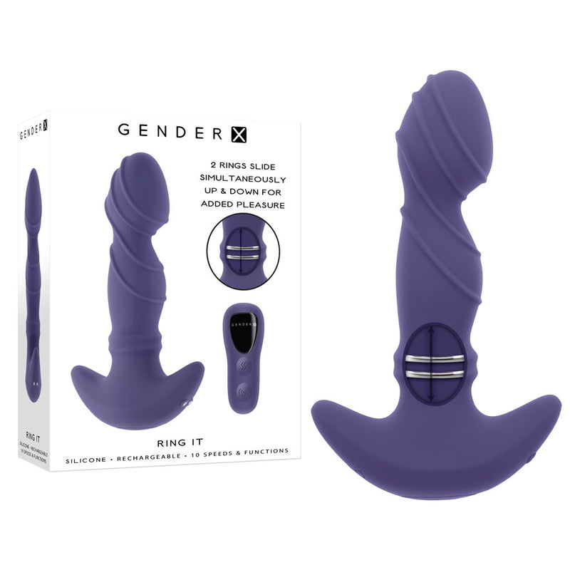 Gender X RING IT USB Rechargeable Vibrator With Wireless Remote 16.5cm