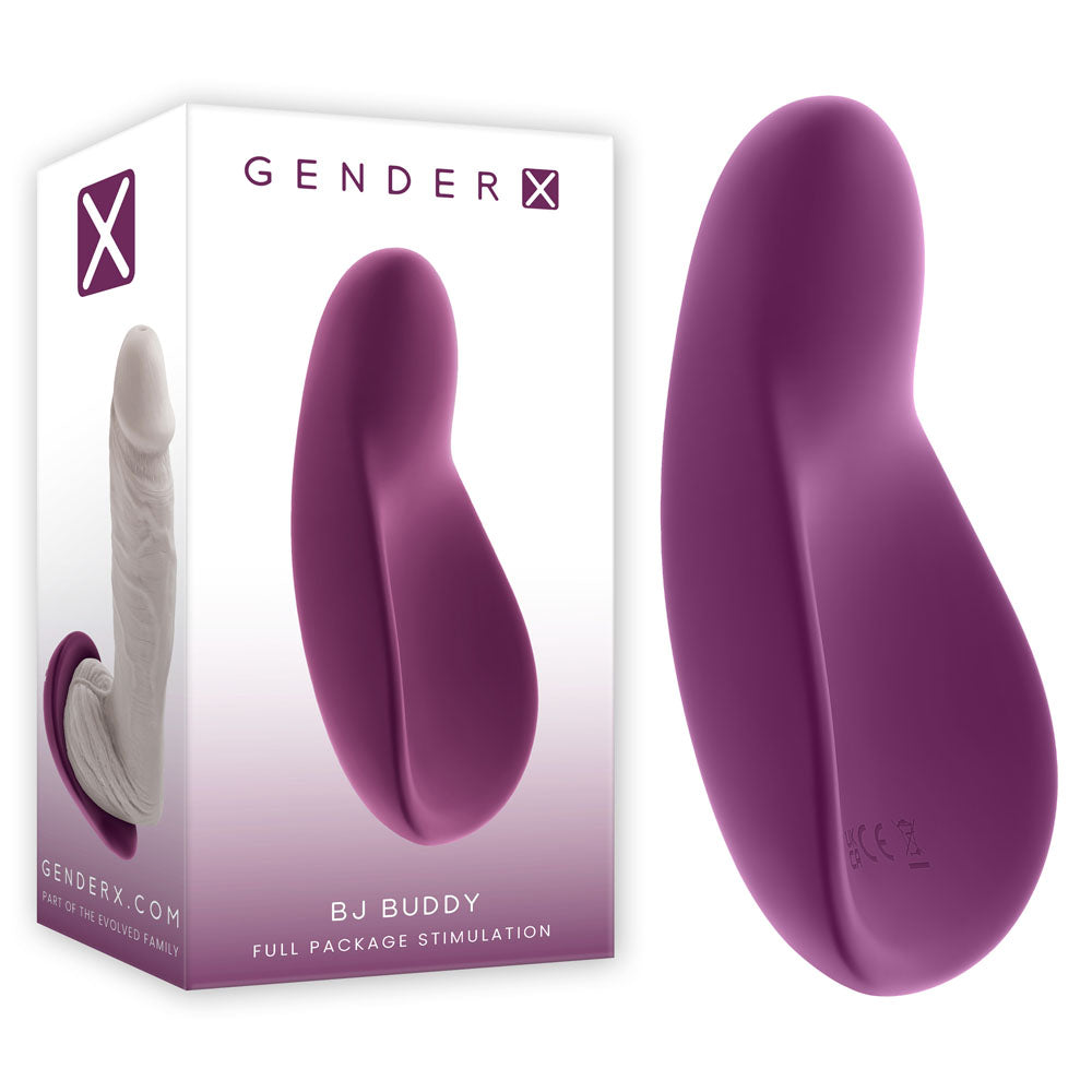 Gender X BJ BUDDY USB Rechargeable Vibrating Unisex Stimulator Purple Gender X
