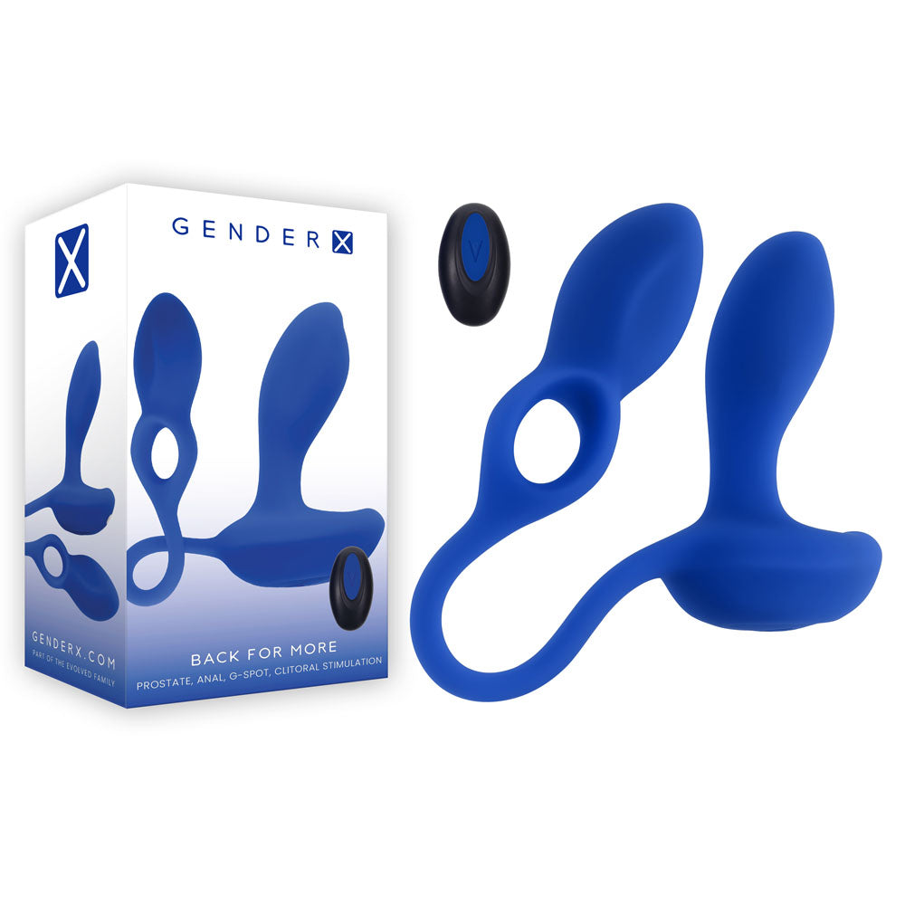 Gender X BACK FOR MORE Dual USB Rechargeable Dual Stimulator With Wireless Remote Gender X