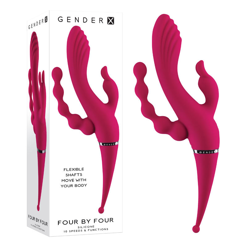 Gender X FOUR BY FOUR USB Rechargeable Multi Vibrator 27.5cm Gender X Main image