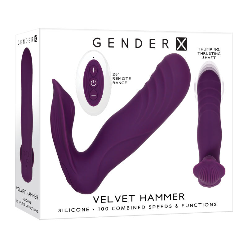 Gender X VELVET HAMMER USB Rechargeable Wearable Vibe With Remote