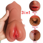 Does Not Apply 3 In 1 Realistic Male Pocket Masturbator Stroker LOVVA