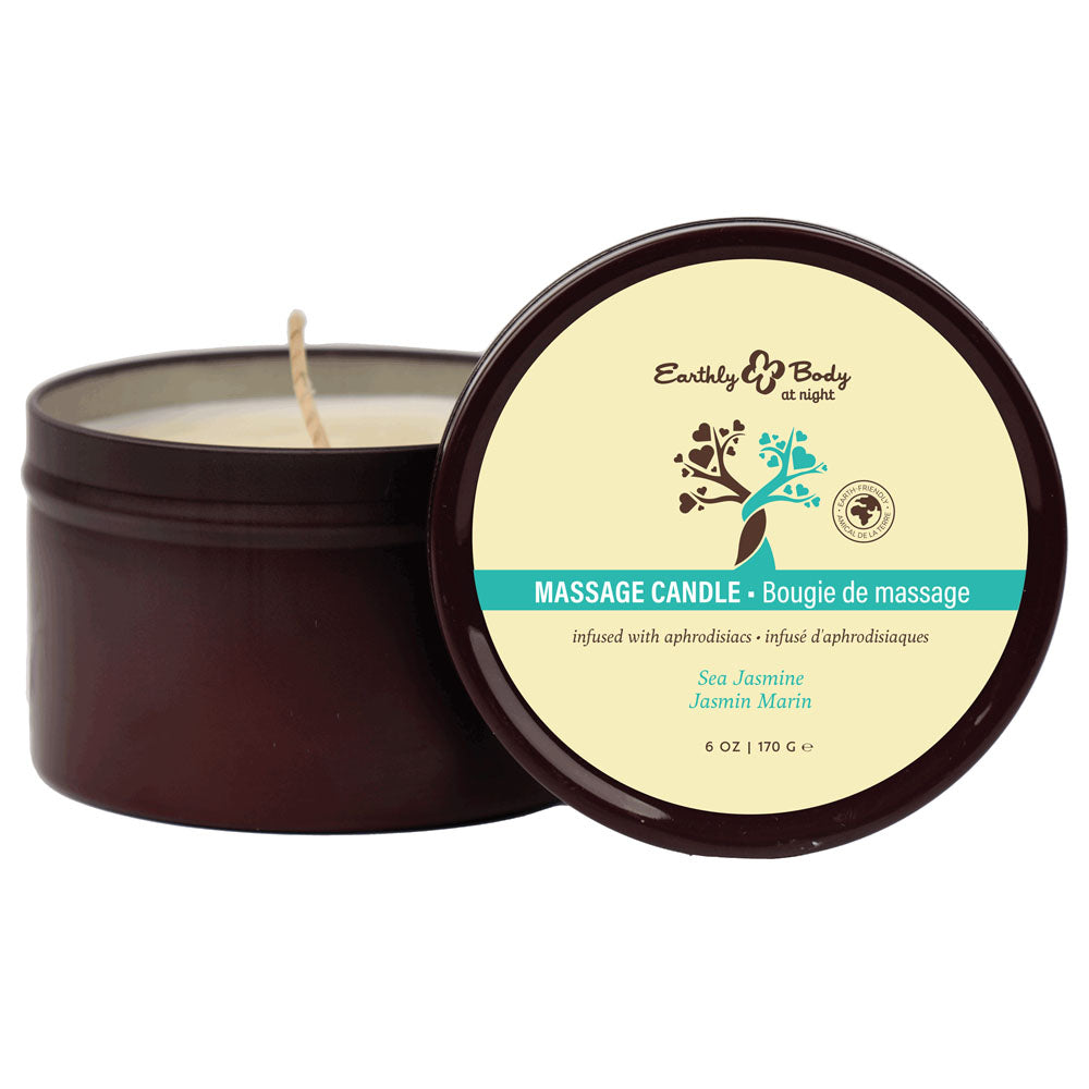 Eartthly Body Aphrodisiac Massage Candle Sea Jasmine 170g Eartthly Body