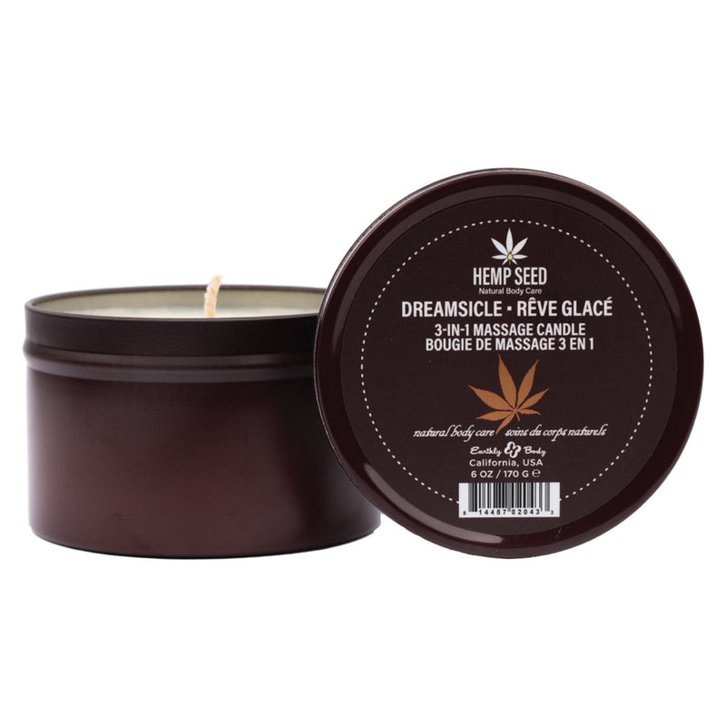 Earthly Body Hemp Seed 3 In 1 Massage Candle 170g