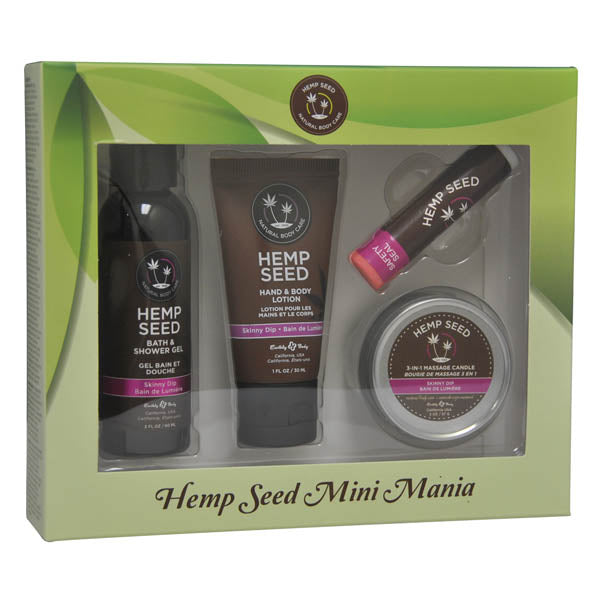 Earthly Body Hemp Seed Mini Mania Scented Lotion Kit 4 Piece Set
