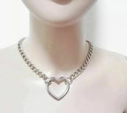 House of Dasein Silver Heart Chain Choker XL House of Dasein