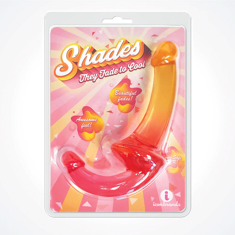 Icon Brands Shades Strapless Double Dong 9.5 Inch Pink / Orange Icon Brands Main image
