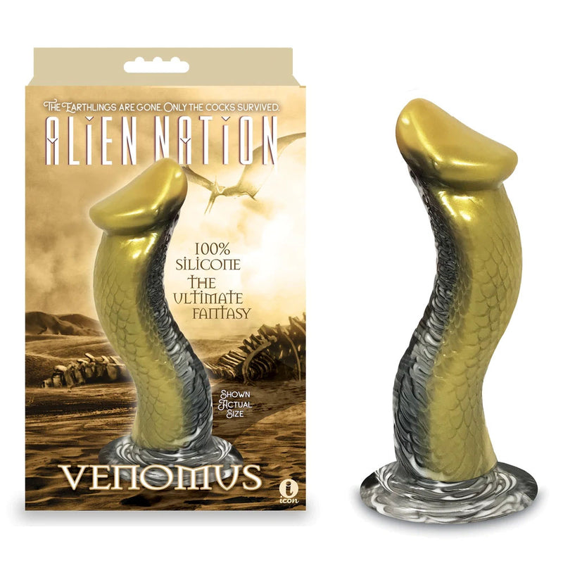 Icon Brands Alien Nation Venomus Snake Fantasy Dong 22.9cm Gold