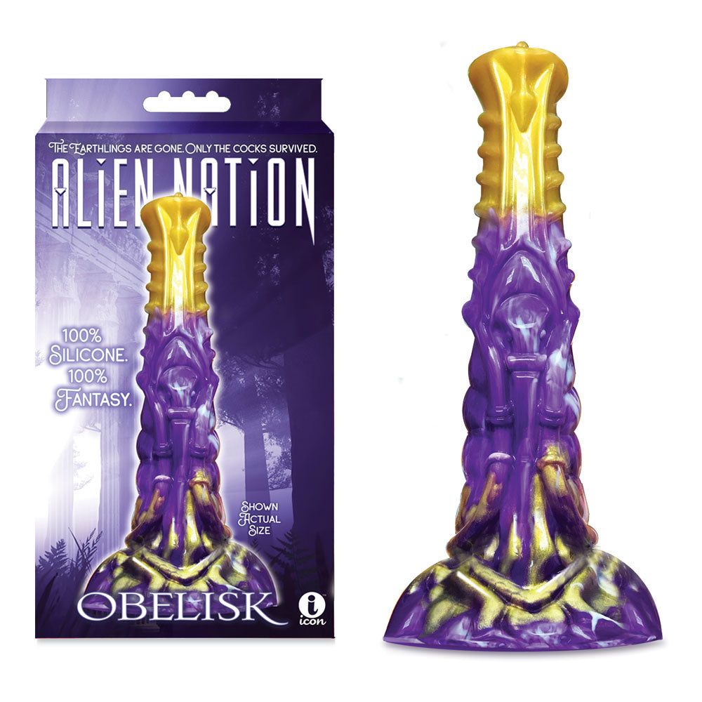 Alien Nation Obelisk Fantasy Dong 22.2cm Purple / Gold Icon Brands