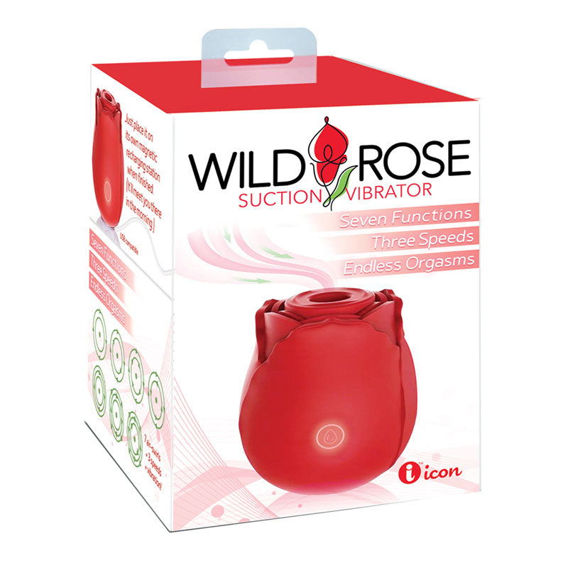 Wild Rose Suction Vibrator USB Rechargeable Air Pulse Stimulator
