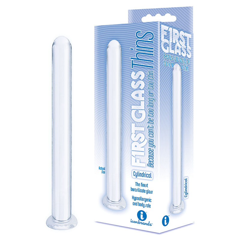 Icon Brands The 9s First Glass Thins Cylindrical Glass Dildo 17.8cm Icon Brands