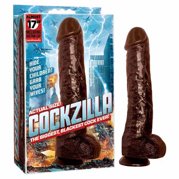Icon Brands Cockzilla Dong 17 Inch Black