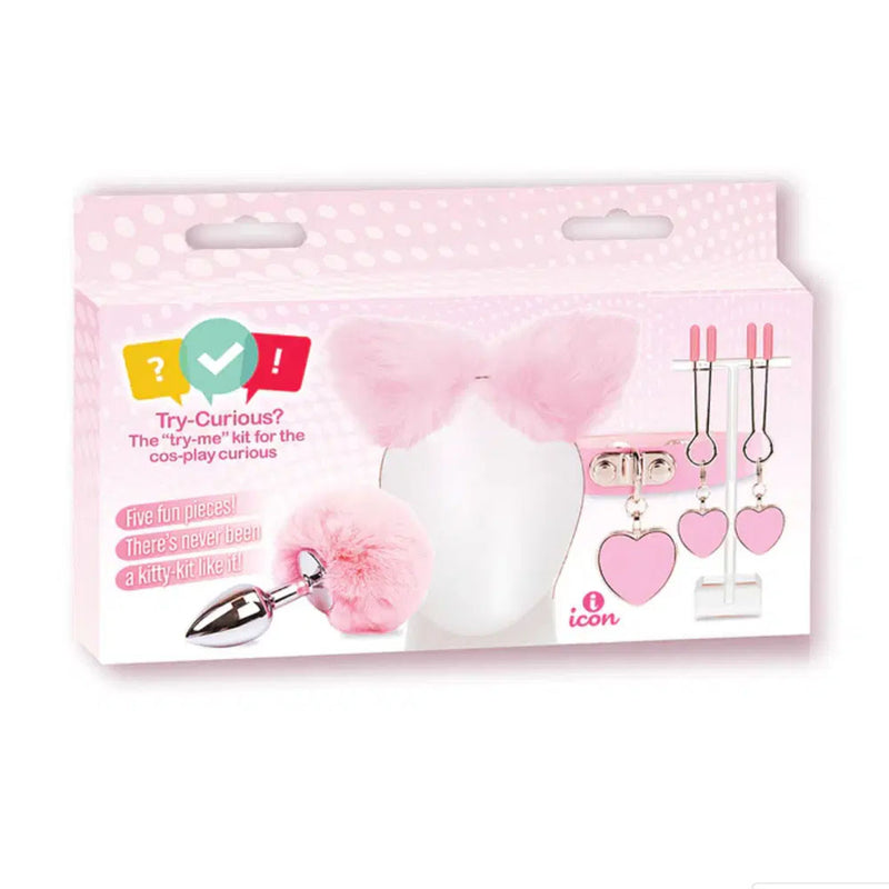 Icon Brands Try Curious Kitty Kit Cosplay Kit 5 Piece Set Pink
