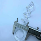 House Of Dasein Pyrex Spiral Glass Dildo Clear House of Dasein