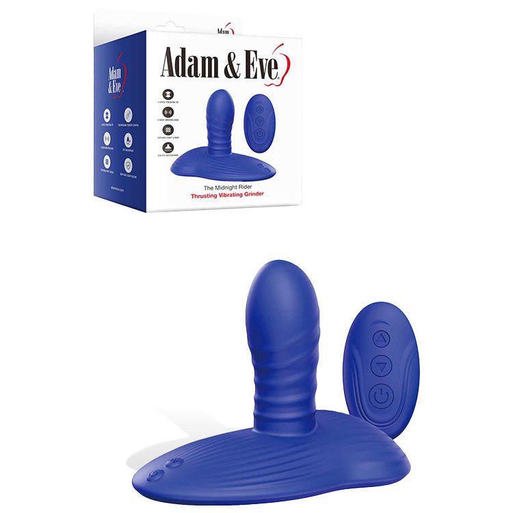 Adam & Eve THE MIDNGHT RIDER USB Rechargeable Thrusting Vibrating Grinder With Remote Control Adam & Eve