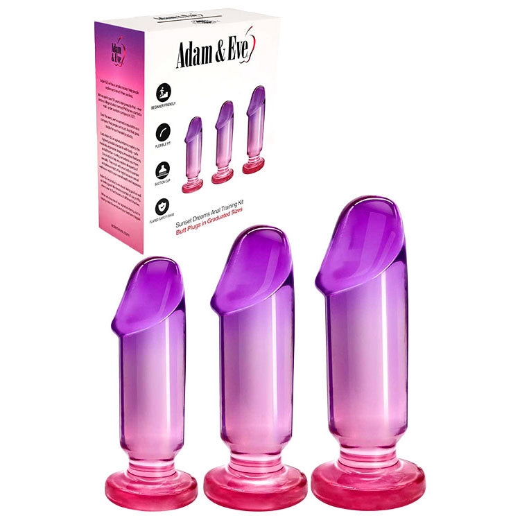 Adam & Eve SUNSET DREAMS Anal Training Kit Set Of 3 Plugs Adam & Eve Main image
