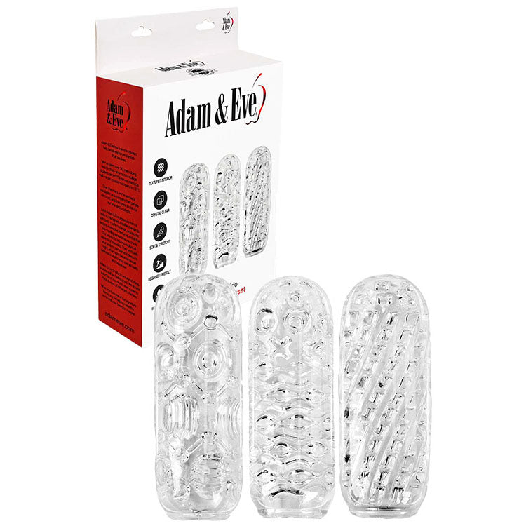 Adam & Eve ADAMS CRYSTAL TRIO Strokers 3 Pack