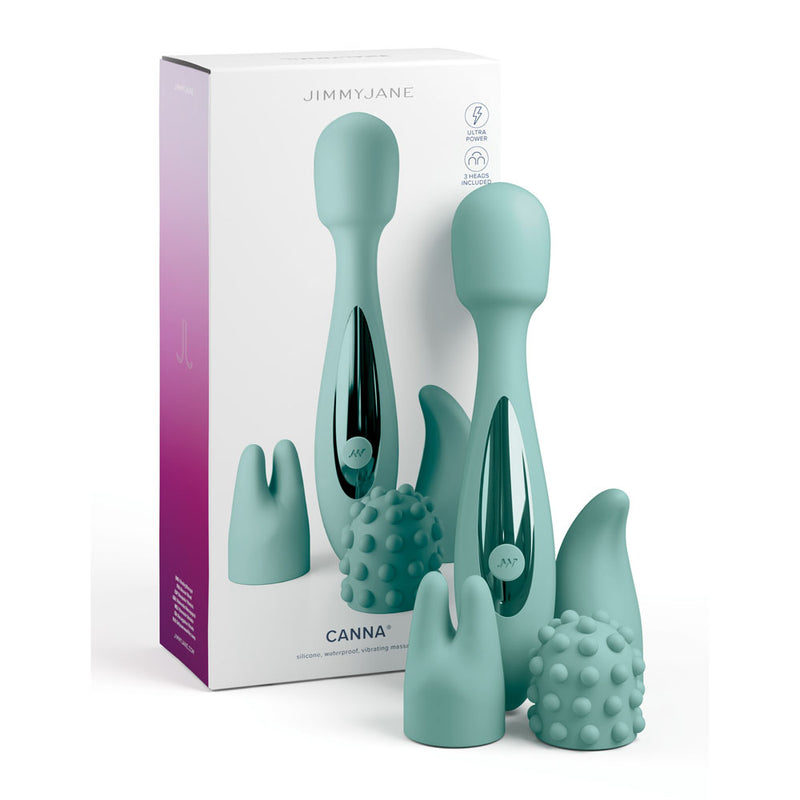 JimmyJane Canna Massage Wand with 3 Interchangeable Heads 21.8cm