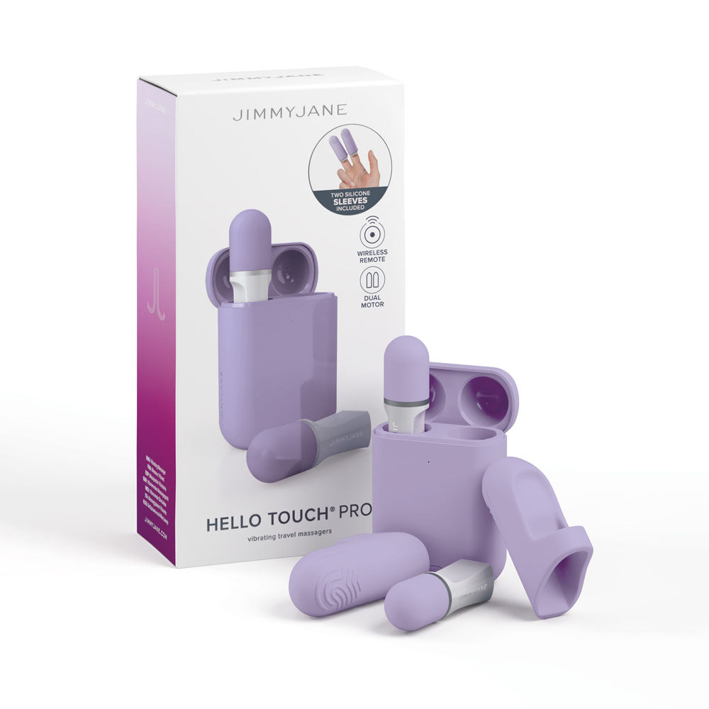 JimmyJane Hello Touch Pro Vibrating Finger Stimulators With Charging Pod JimmyJane