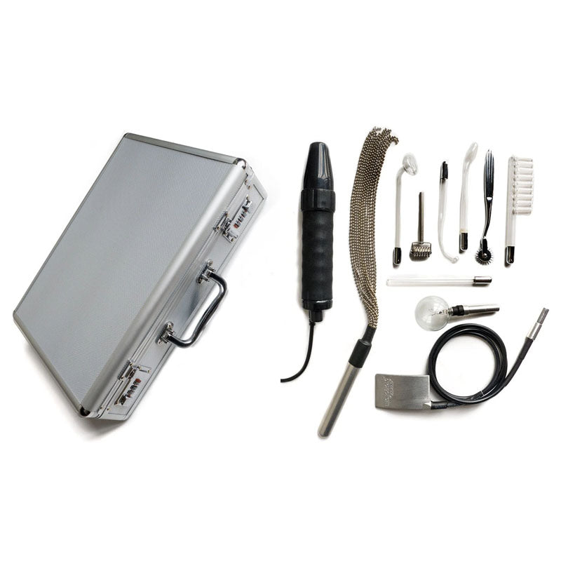 Stockroom KinkLab Agent Noir Neon Wand Kit E-Stim Kit 11 Piece Set Stockroom